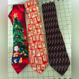 3 authentic Jerry Garcia silk ties 1 is holiday